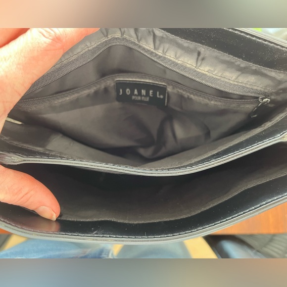 Vintage Joanel Black Textured PVC Tote Bag - Picture 8 of 11